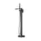 Kibi Cube Floor Mount Tub Filler With Hand Shower - Matte Black KTF302MB - alternate 1